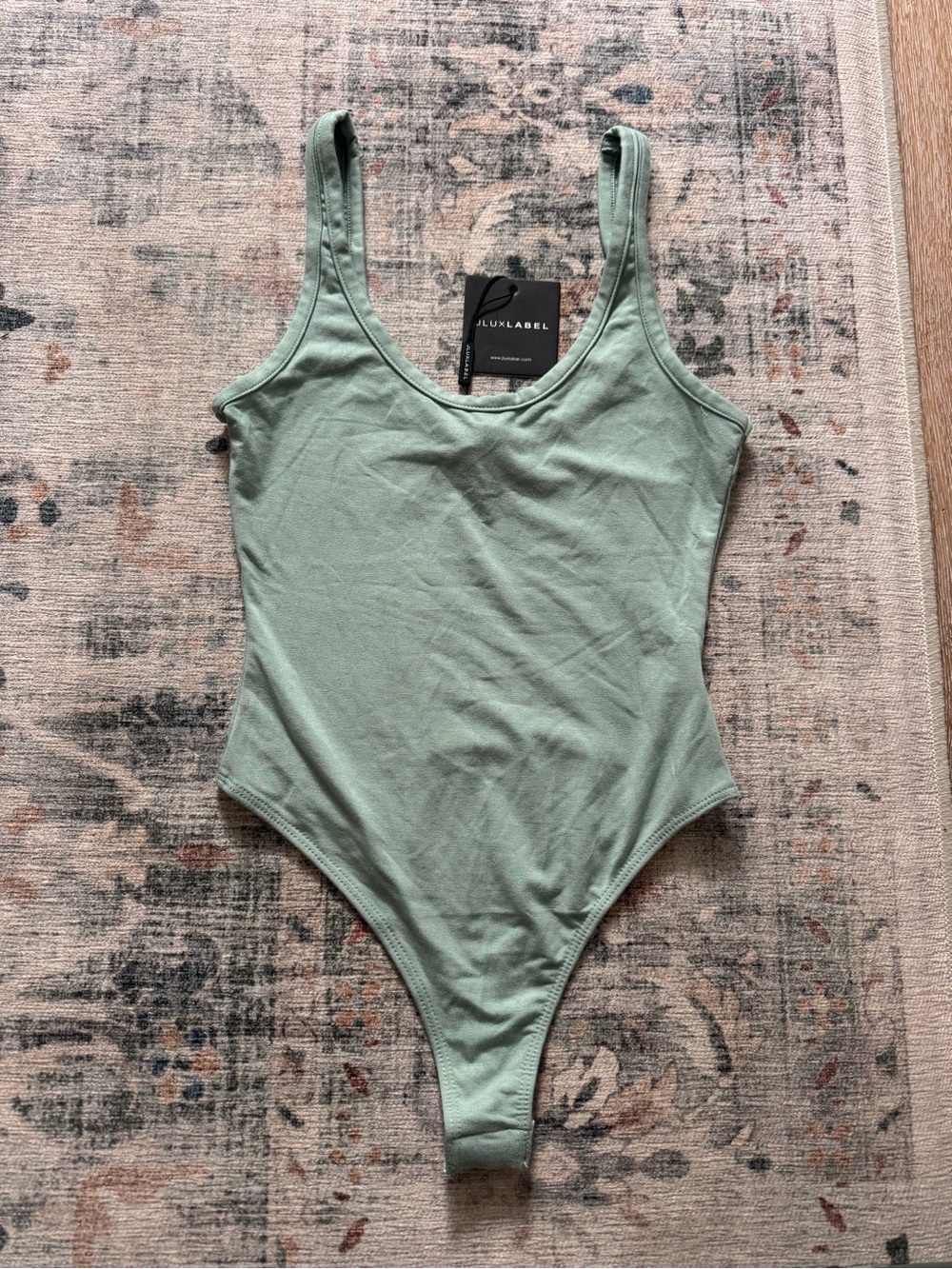 JLUXLABEL Sage Green smooth Tank Bodysuit